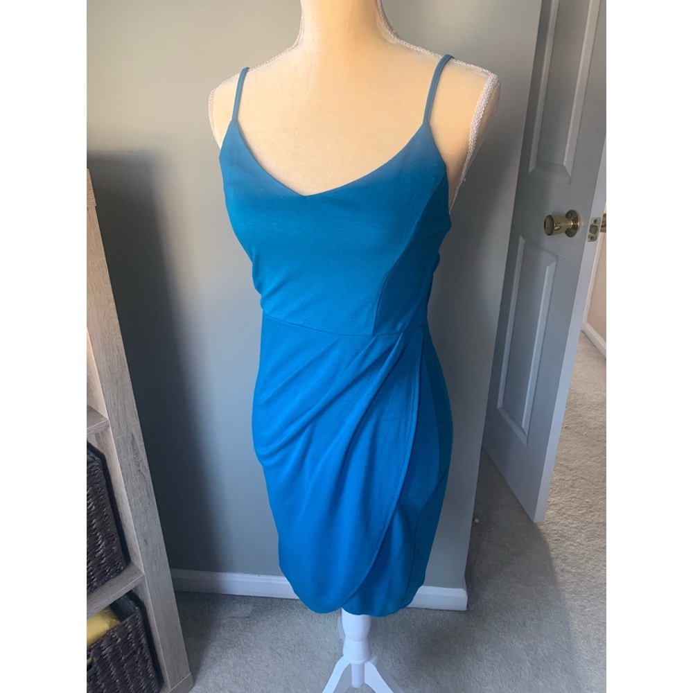Blue bodycon dress